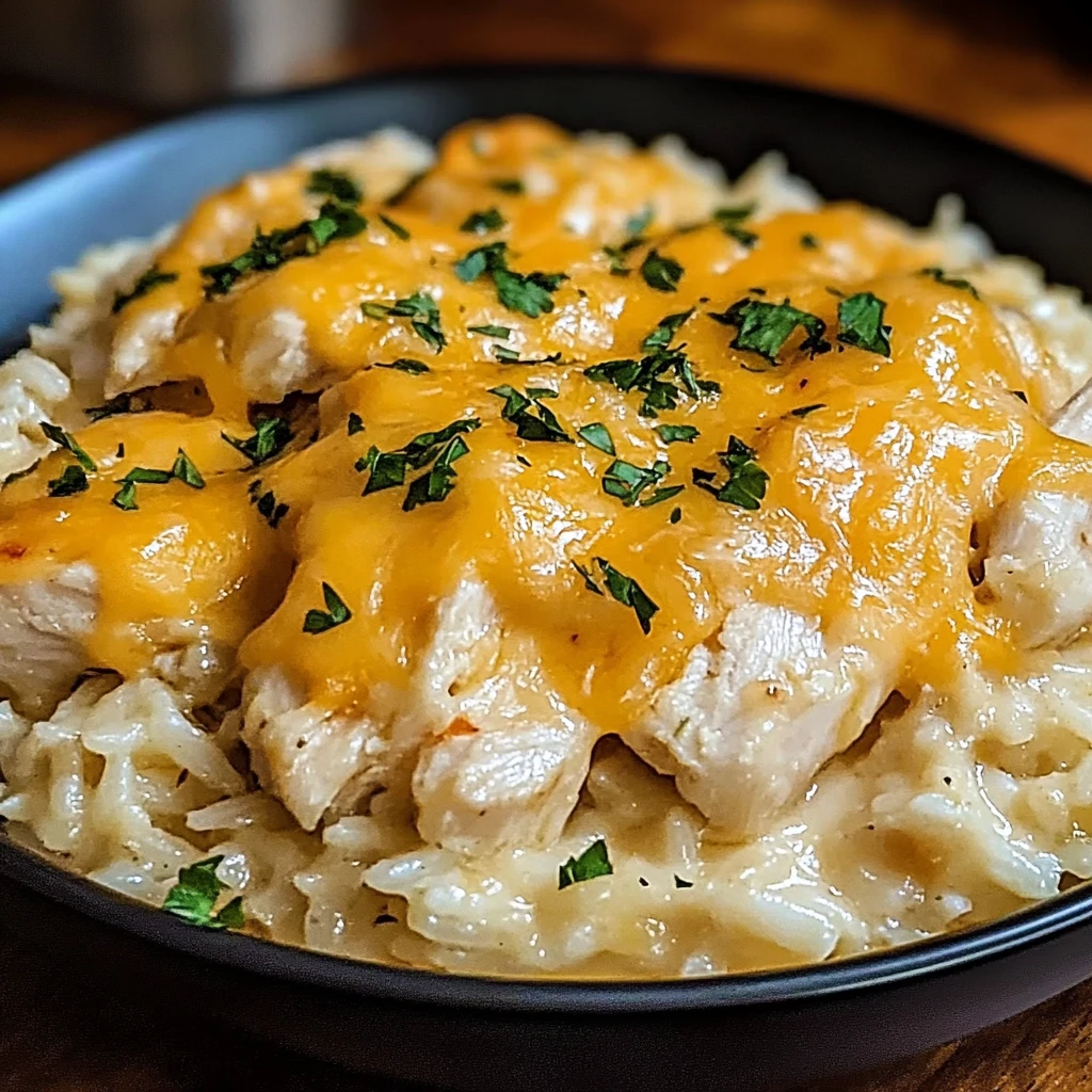 Cheesy Chicken and Rice 5 Steps Ultimate Delicious