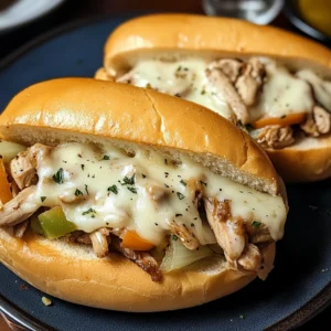 Chicken Cheese Steak Sandwiches 4 Servings Ultimate Delicious