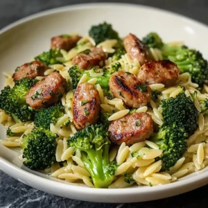 Chicken Sausage and Broccoli Orzo 30 Minutes Easy Delicious