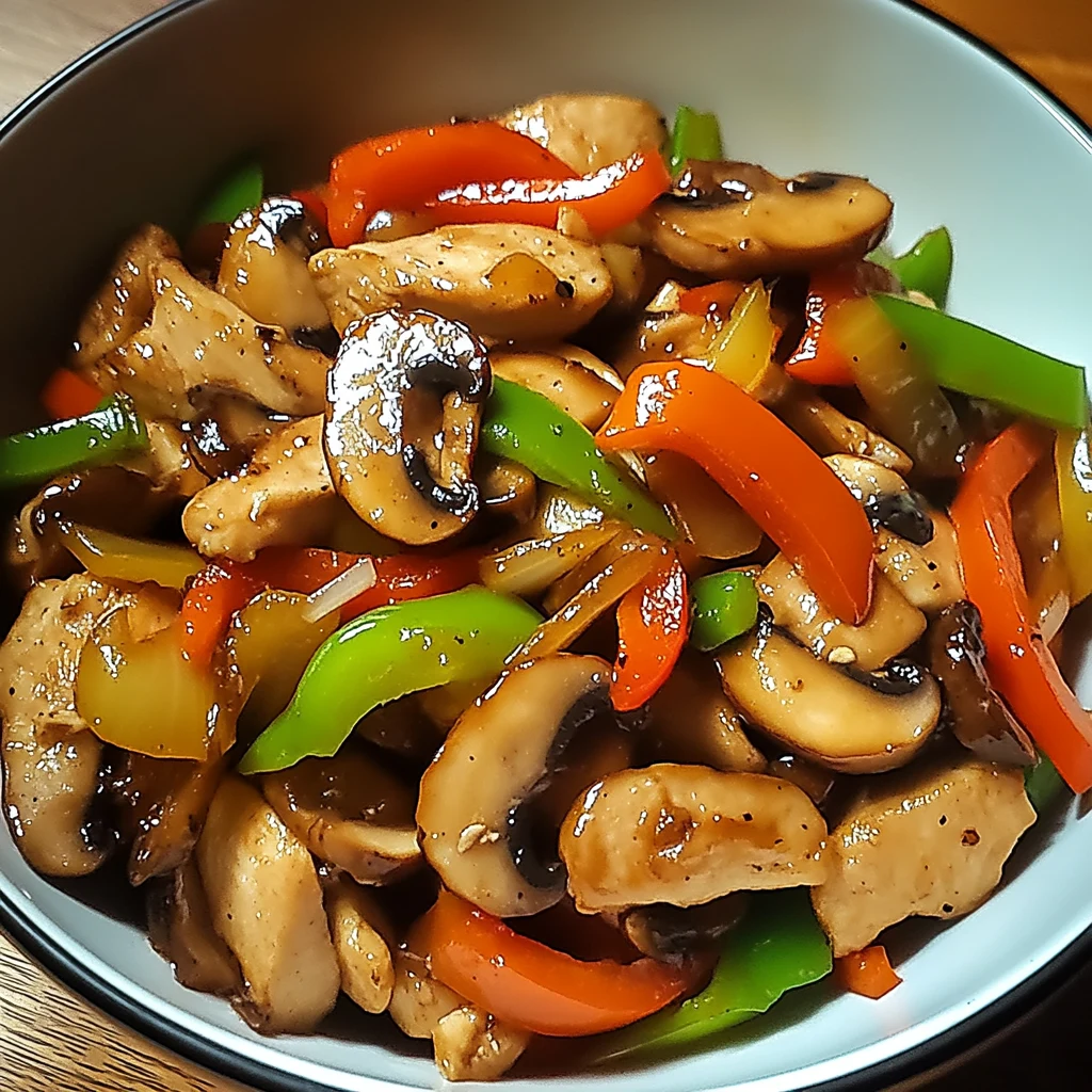 Chicken and Mushroom Stir-Fry 5 Ingredients Easy Delicious