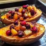 Cranberry Apple Twice-Baked Sweet Potatoes 4 Servings Ultimate Delicious
