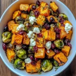 Cranberry-Glazed Roasted Butternut Squash Brussels Sprouts and Sweet Potato Salad 30 Minutes Easy Delicious