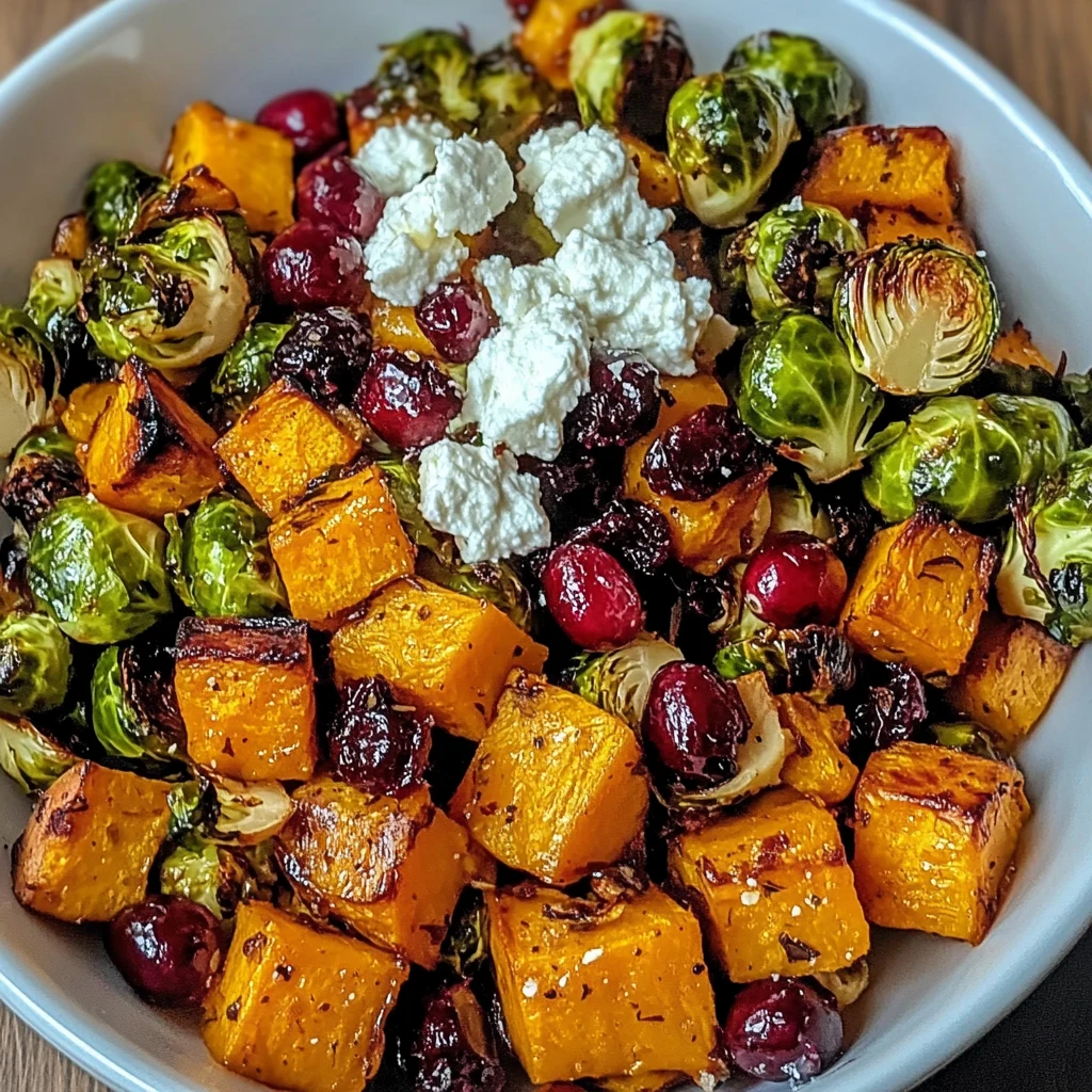 Cranberry-Glazed Roasted Butternut Squash Brussels Sprouts and Sweet Potato Salad 30 Minutes Easy Delicious