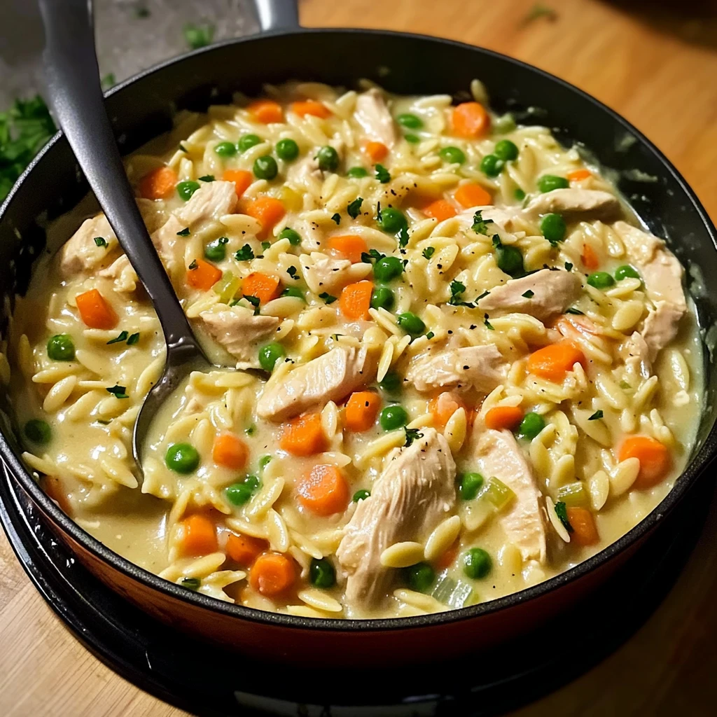 Creamy Chicken Pot Pie Orzo 30 Minutes Ultimate Delicious