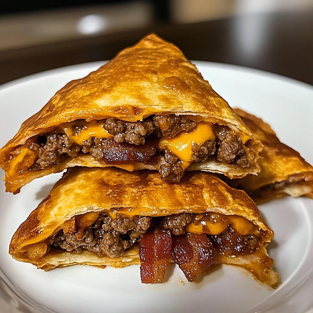 Crispy BBQ Bacon Cheeseburger Panic Pockets 30 Minutes Awesome Delicious