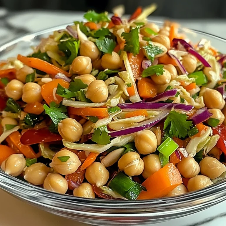 Crunchy Thai Chickpea Salad 4 Servings Easy Delicious