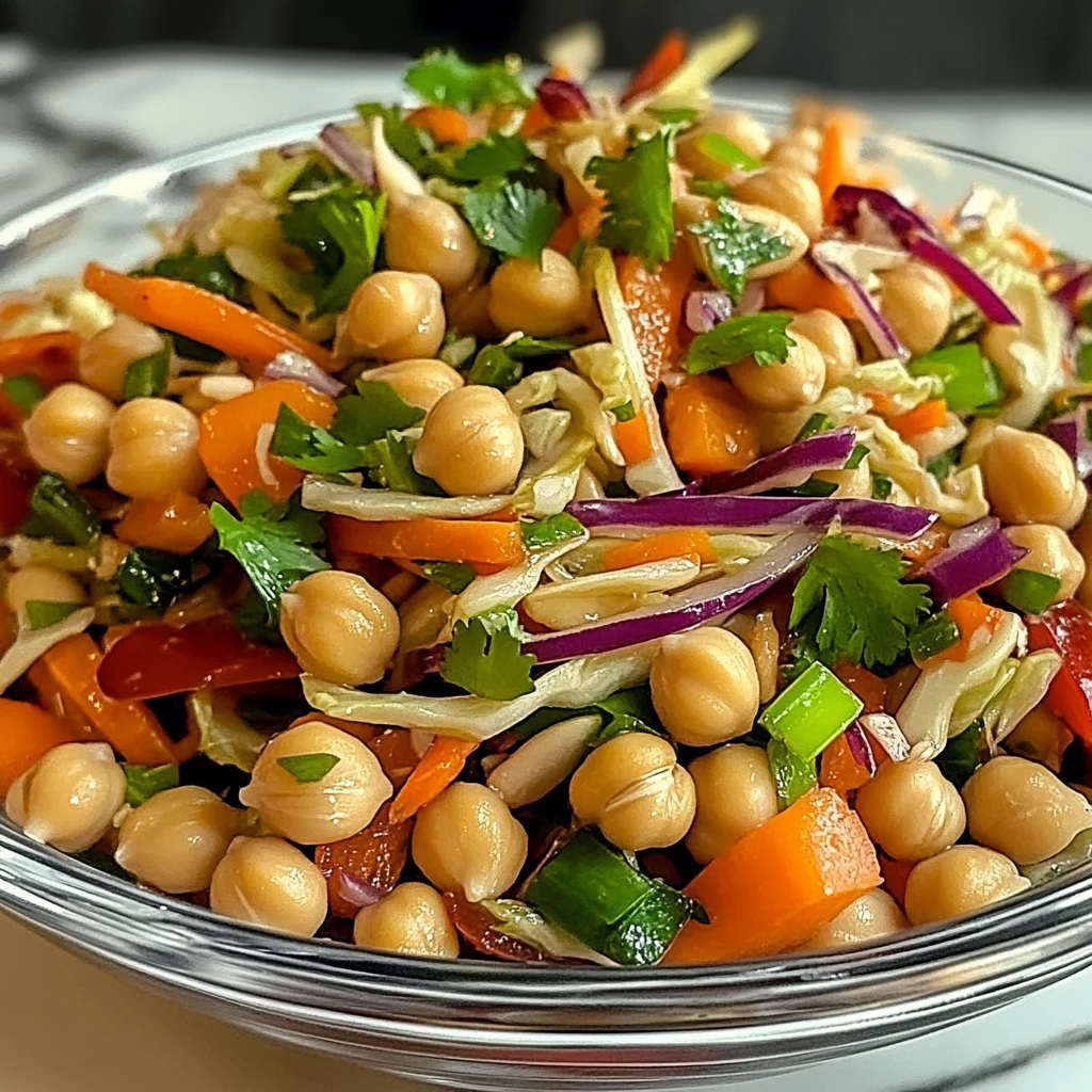 Crunchy Thai Chickpea Salad 4 Servings Easy Delicious