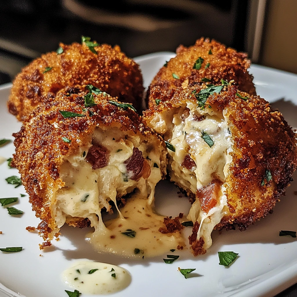 Deep-Fried Bacon Chicken Alfredo Wrath Bombs 30 Minutes Ultimate Delicious