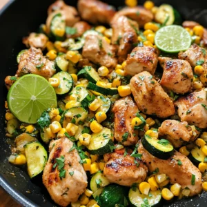 Garlic Butter Chicken with Zucchini and Corn: 6 Steps to Delicious
