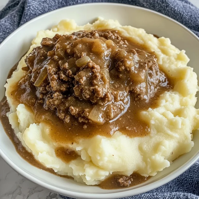 Ground Beef and Gravy Over Mashed Potatoes 30 Minutes Easy Delicious