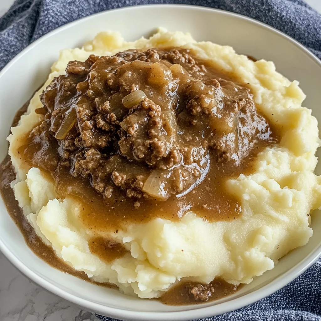 Ground Beef and Gravy Over Mashed Potatoes 30 Minutes Easy Delicious