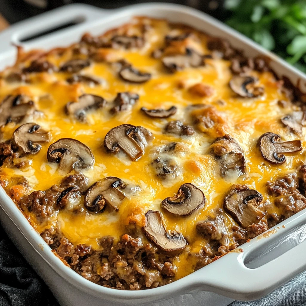 Keto Beef and Mushroom Casserole 30 Minutes Easy Delicious