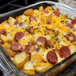 Kielbasa Sausage Cheesy Potato Casserole 4 Servings Easy Delicious