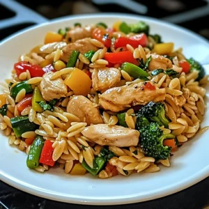 Lemon Chicken & Veggie Orzo Stir Fry 30 Minutes Easy Delicious