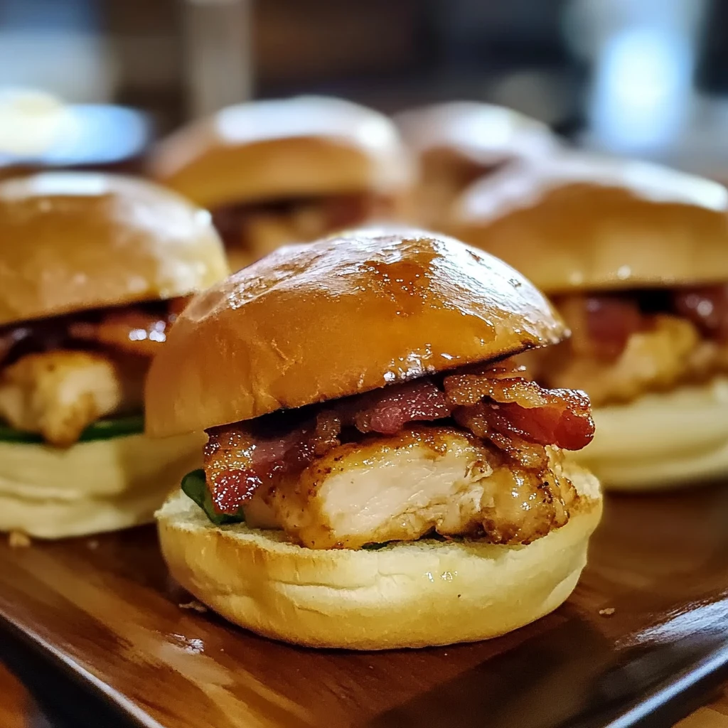 Maple Chicken & Bacon Sliders 4 Servings Easy Delicious