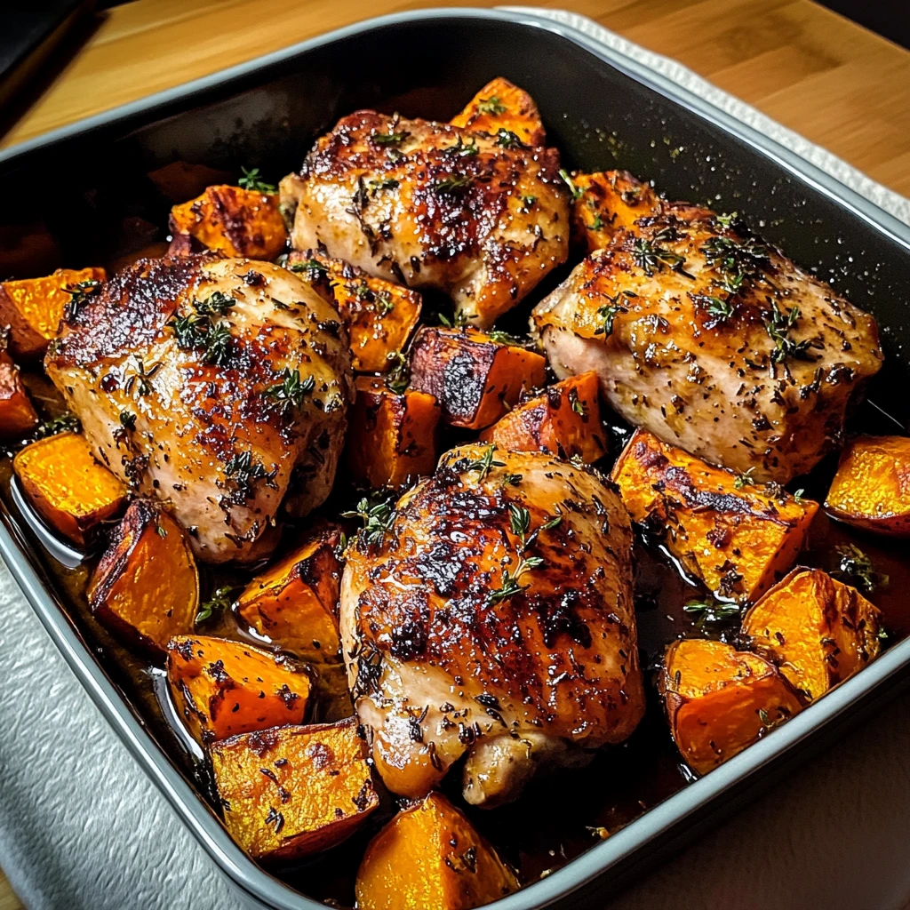 Maple-Glazed Chicken with Sweet Potatoes: 30 Minutes Easy Delicious