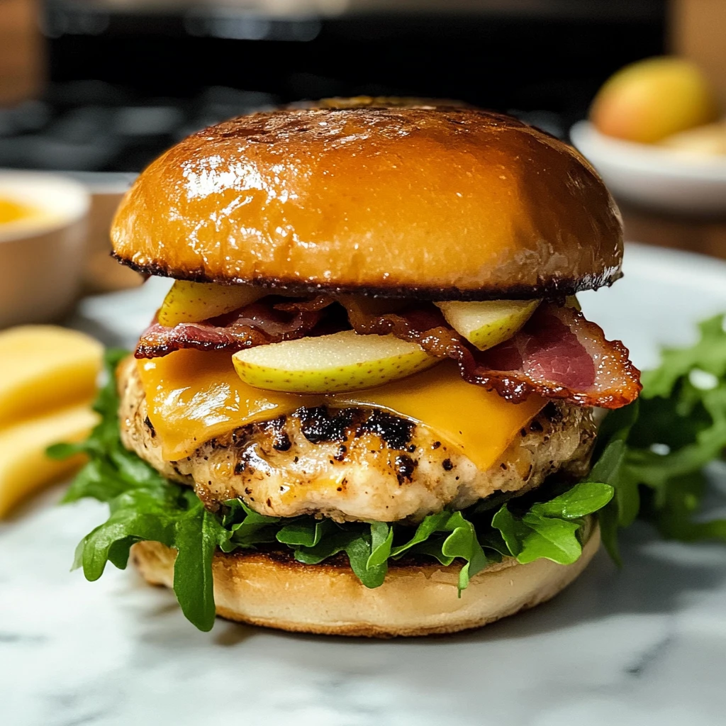 Maple Mustard Apple Chicken Burgers 6 Ingredients Easy Delicious