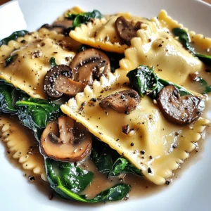 Mushroom Ravioli with Spinach 30 Minutes Easy Delicious