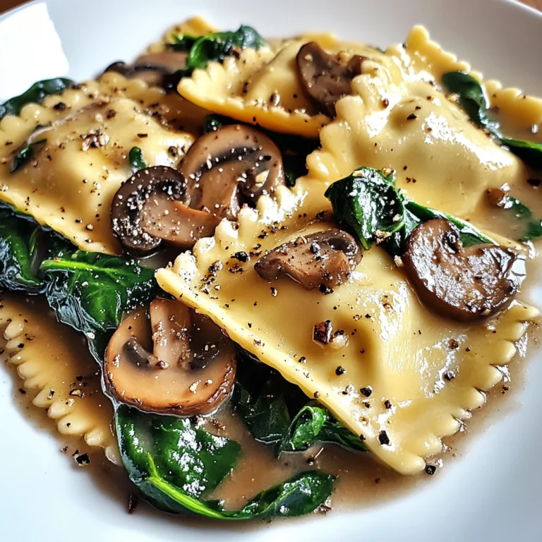 Mushroom Ravioli with Spinach 30 Minutes Easy Delicious