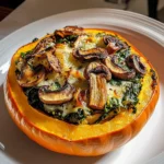 Mushroom and Spinach Stuffed Pumpkin 5 Steps Ultimate Delicious