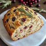 No-Knead Rosemary Cranberry Bread 5 Steps Awesome Delicious