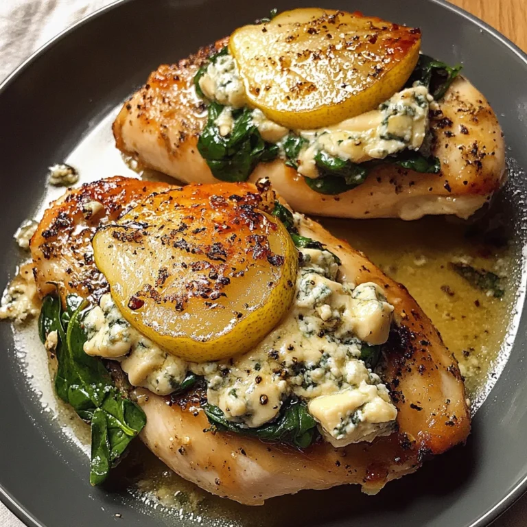 Pear and Gorgonzola Stuffed Chicken 30 Minutes Ultimate Delicious