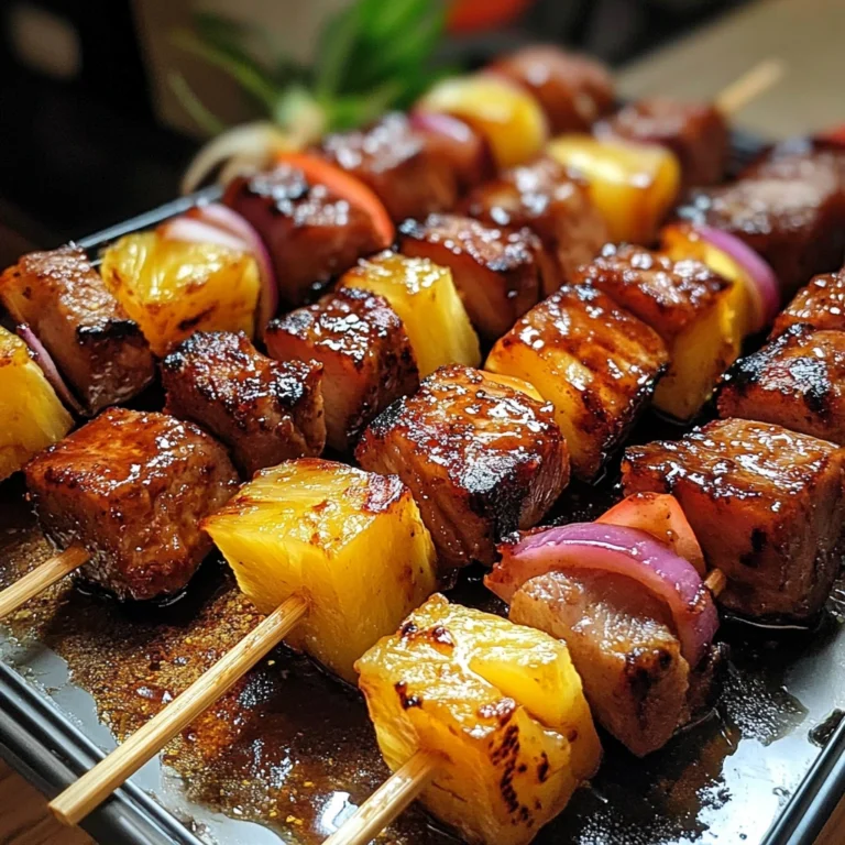 Pineapple BBQ Pork Skewers 15 Minutes Easy Delicious