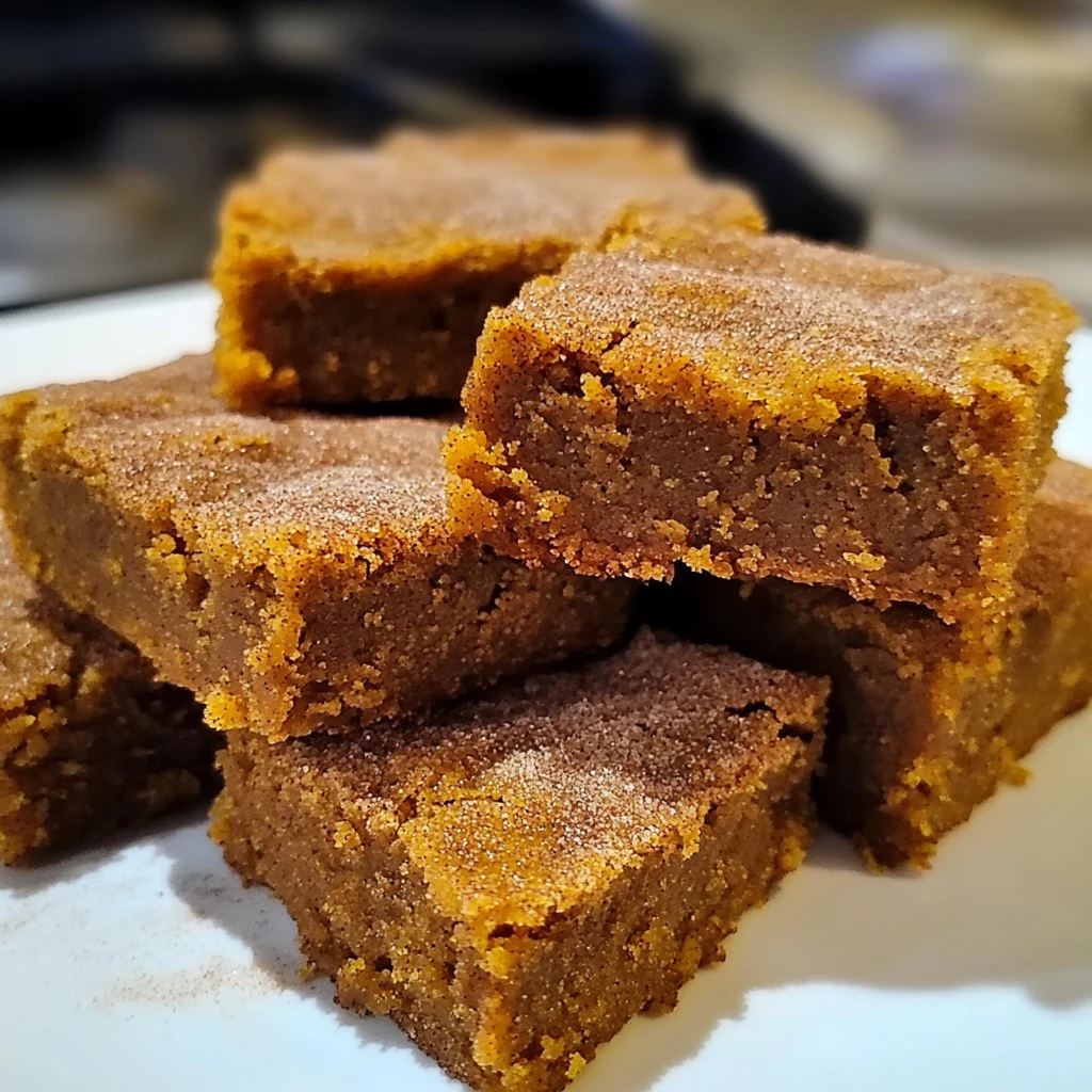 Pumpkin Snickerdoodle Blondies 30 Minutes Easy Delicious