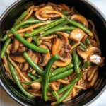 Sautéed Mushrooms and Green Beans 5 Steps Awesome Delicious