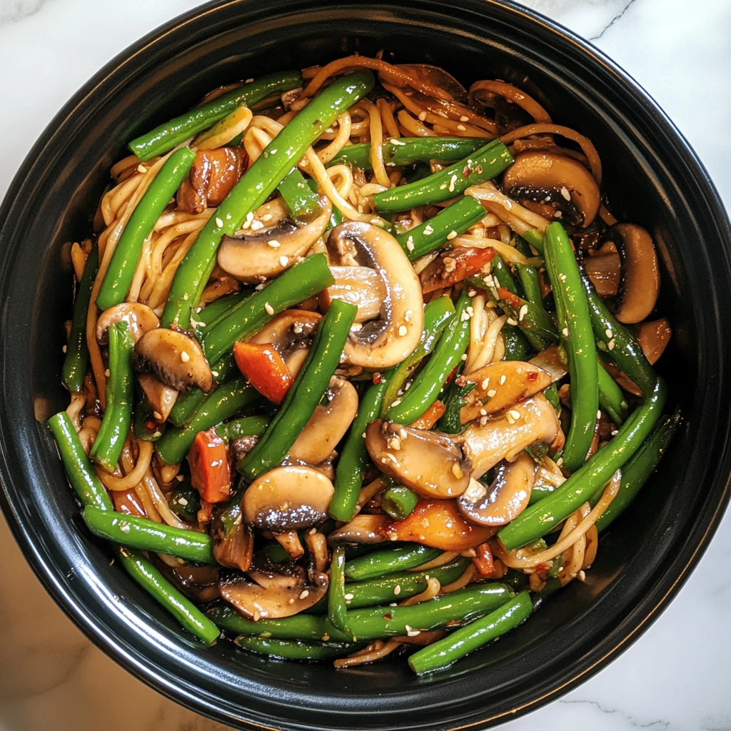 Sautéed Mushrooms and Green Beans 5 Steps Awesome Delicious