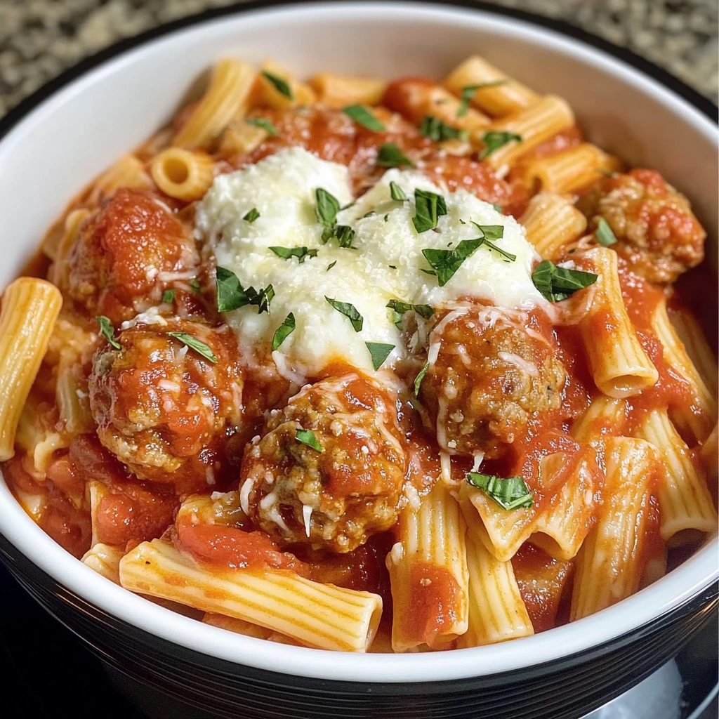 Slow Cooker 5-Ingredient Meatball Marinara Pasta Recipe