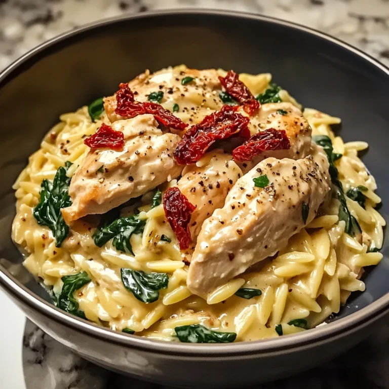 Slow Cooker Creamy Tuscan Chicken Orzo 5 Steps Perfect Delicious