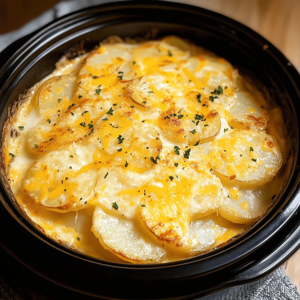 Slow Cooker Scalloped Potatoes 4 Servings Perfectly Delicious
