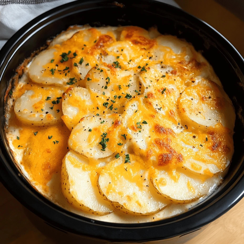 Slow Cooker Scalloped Potatoes 4 Servings Perfectly Delicious
