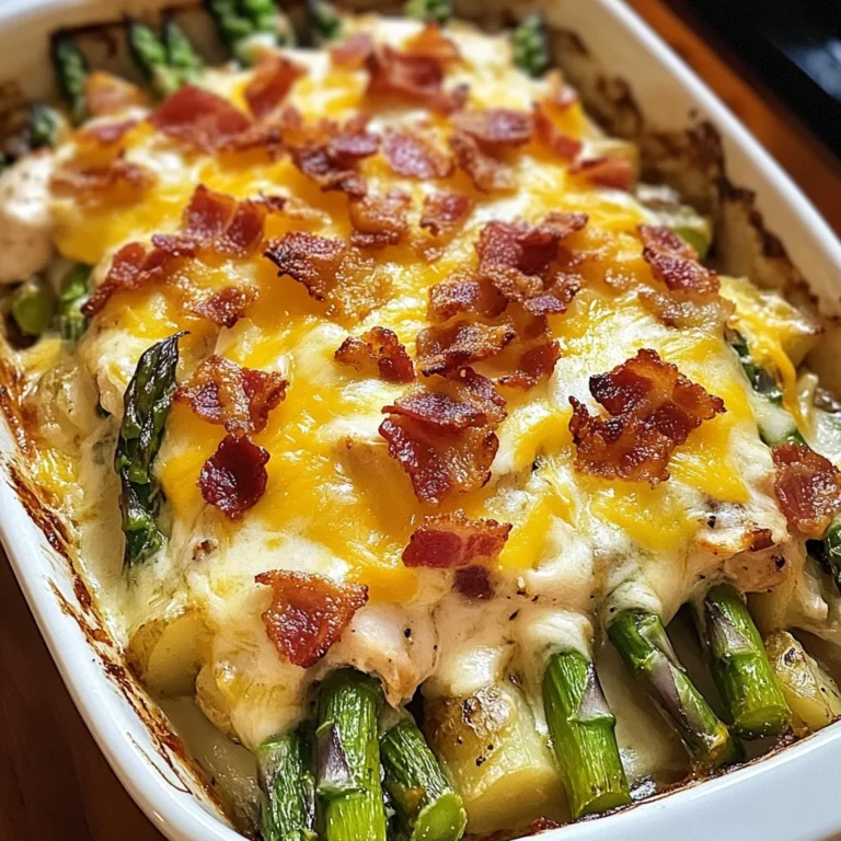Asparagus & Bacon Chicken Potato Casserole 30 Minutes Easy Delicious