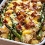 Asparagus & Bacon Chicken Potato Casserole 30 Minutes Easy Delicious