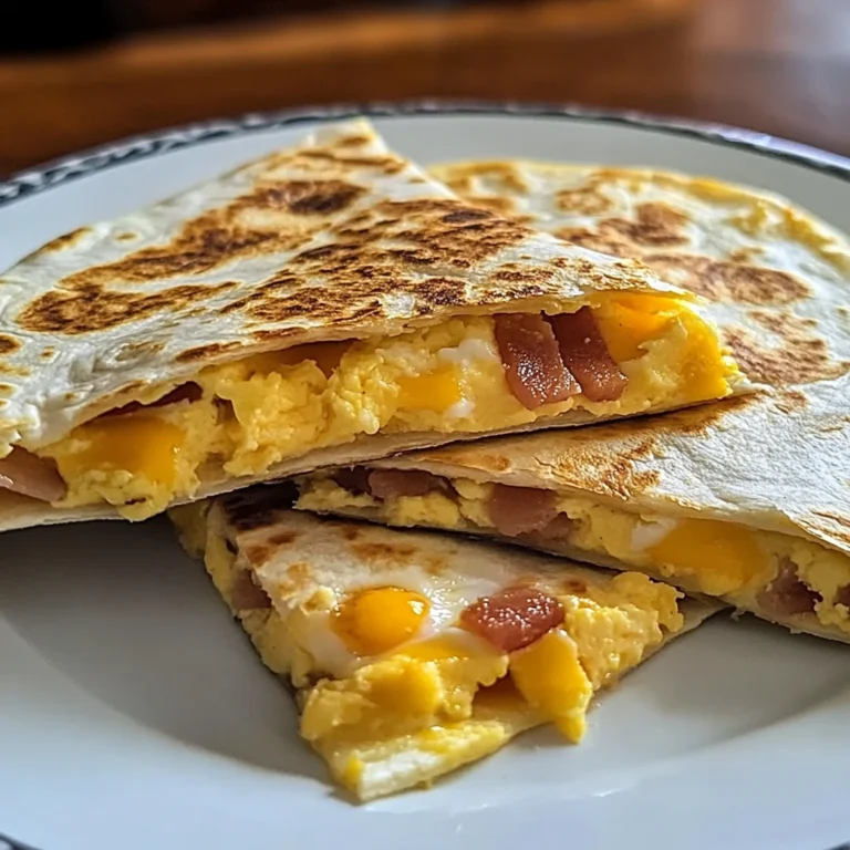 Bacon Egg Cheese Breakfast Quesadillas 4 Servings Amazing