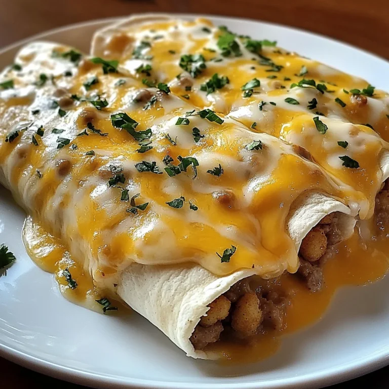 Breakfast Enchiladas with Sausage Gravy 10 Ingredients Perfectly Delicious