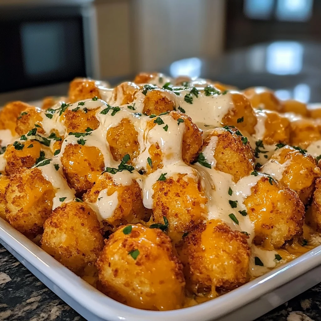Cheddar Ranch Chicken Tater Tot Bake 30 Minutes Easy Delicious