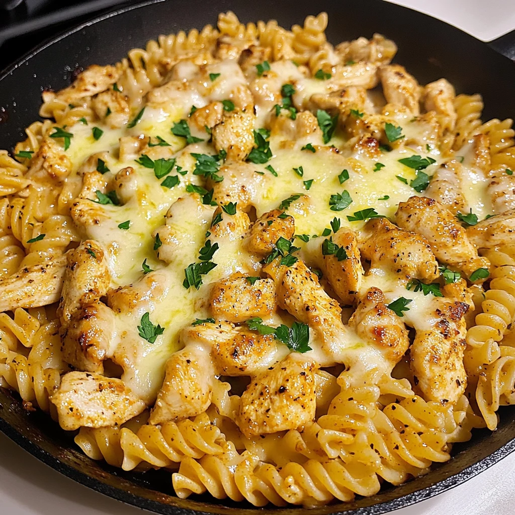 Cheesy Cajun Garlic Chicken Rotini Skillet 30 Minutes Easy Delicious