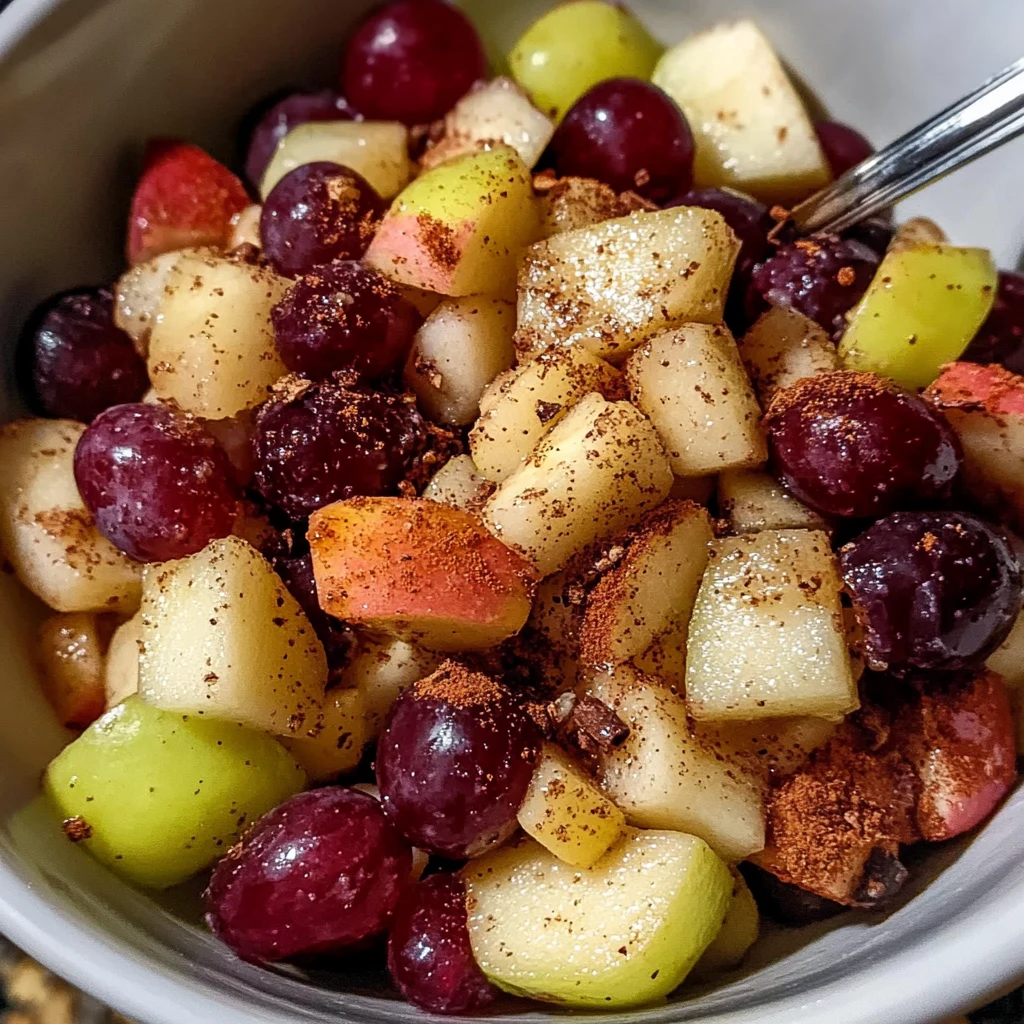 Cinnamon Apple Grape Salad 4 Ingredients Easy Delicious