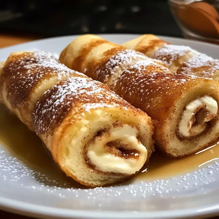 Cinnamon Roll French Toast Roll-Ups 4 Servings Easy Delicious