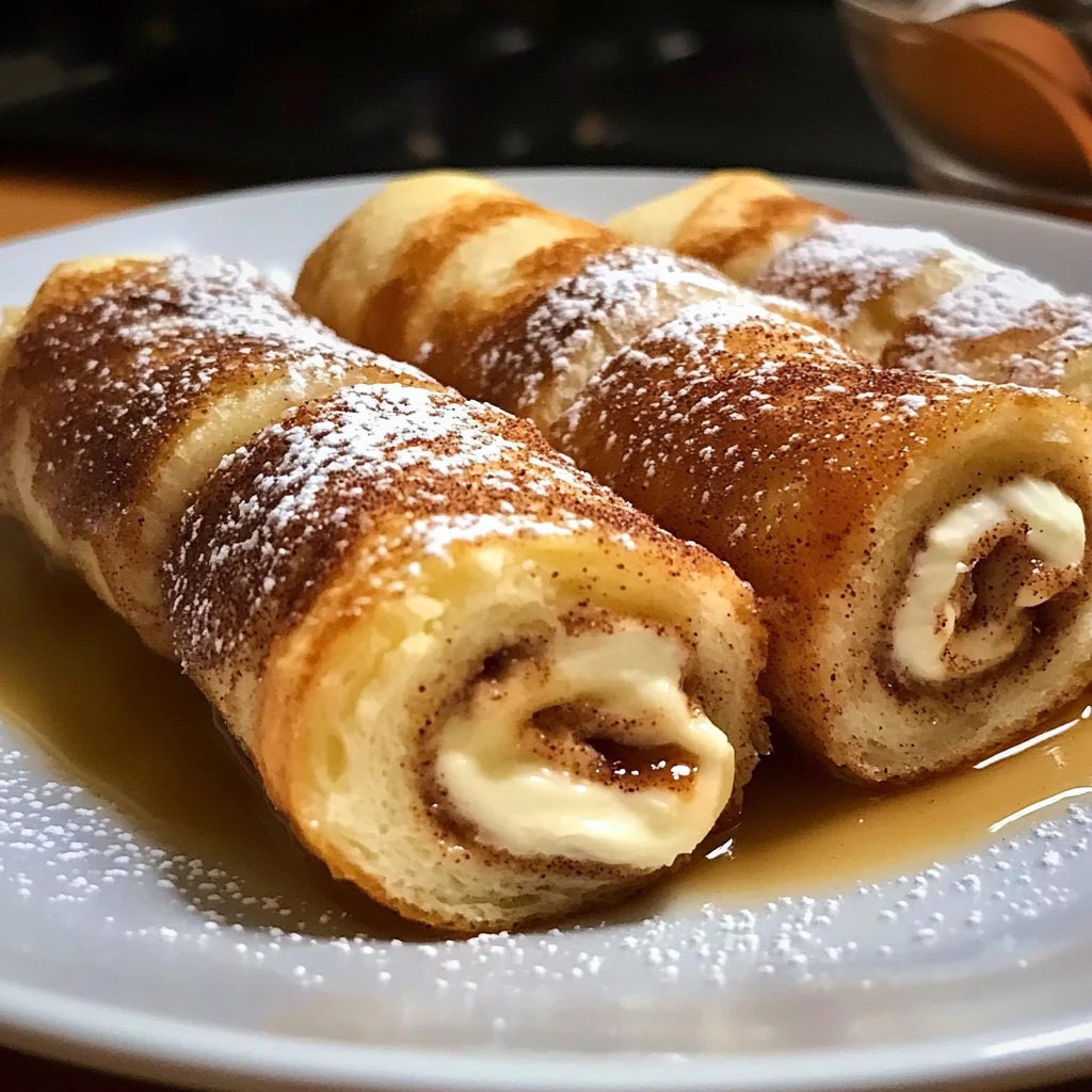 Cinnamon Roll French Toast Roll-Ups 4 Servings Easy Delicious