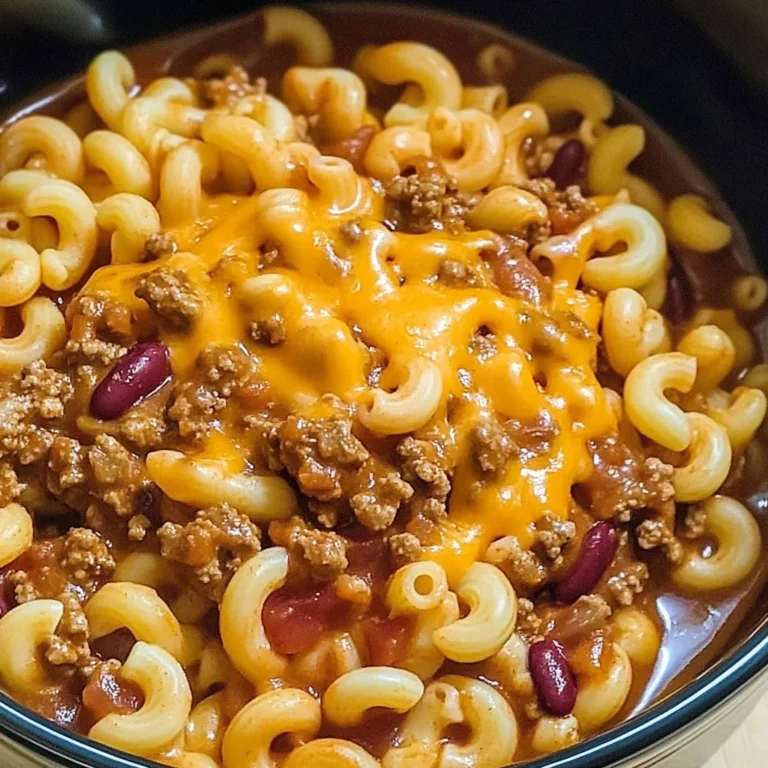 Cozy Crock Pot Cheddar Chili Mac 4 Servings Ultimate Delicious