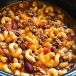 Cozy Crock Pot Cheddar Chili Mac 4 Servings Ultimate Delicious