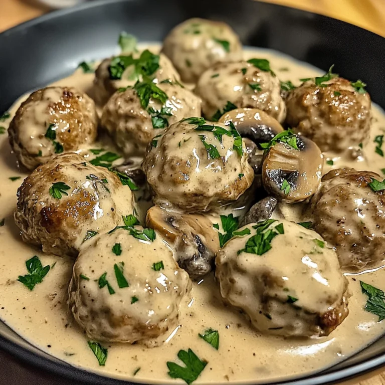 Creamy Mushroom Chicken Meatballs 30 Minutes Ultimate Delicious