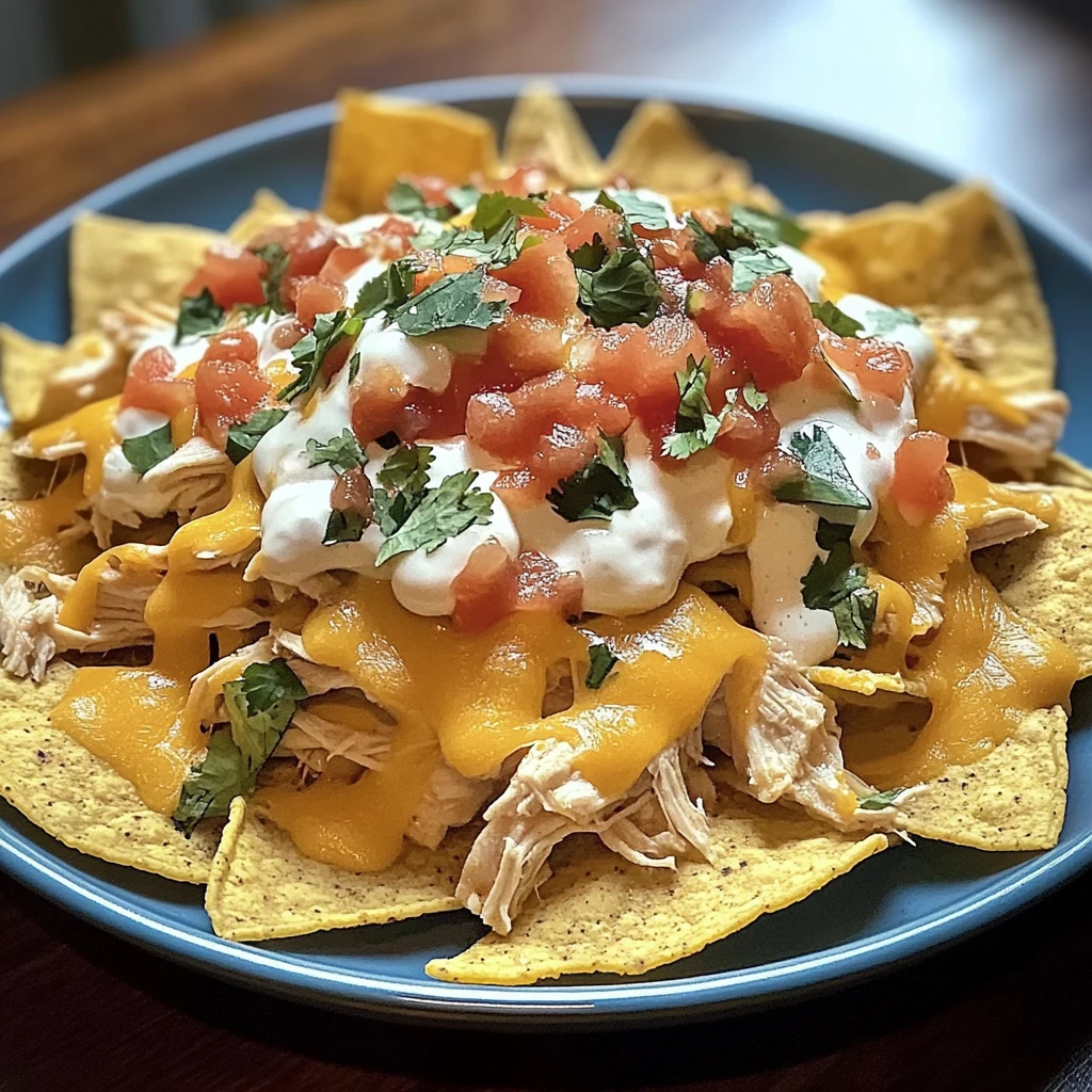 Crockpot Creamy Chicken Nachos 4 Servings Perfect Delicious
