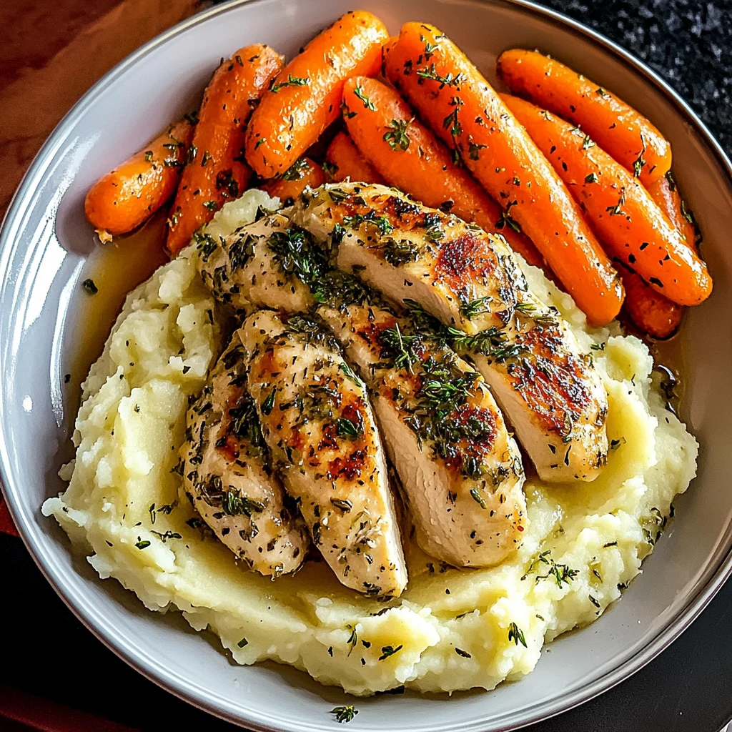 Garlic Herb Chicken with Mashed Potatoes - 30 Minutes, Easy, Delicious
