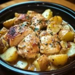 Garlic Parmesan Crockpot Chicken and Potatoes 4 Servings Easy Delicious
