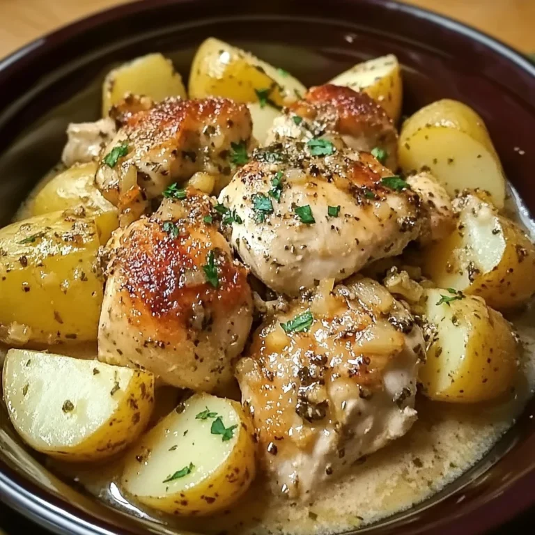 Garlic Parmesan Crockpot Chicken and Potatoes 4 Servings Easy Delicious